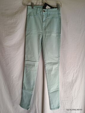 Fashion Nova Mint Green Skinny Jeans